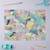 Kleurrijk stedelijk graffitipatroon (3) tissuepapier (Craft)