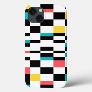 Kleurrijk, stedelijk, modern, trendgeometrisch pat iPhone 13 hoesje