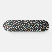 Kleurrijk Stippen Confetti Patroon Skateboard (Horizontaal)