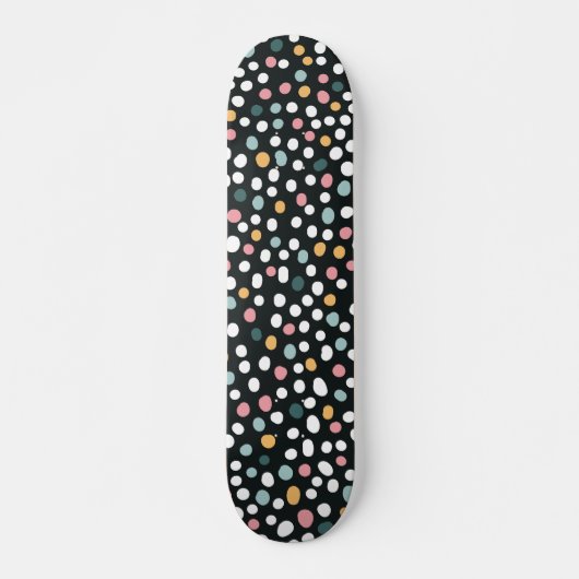 Kleurrijk Stippen Confetti Patroon Skateboard (Voorkant)