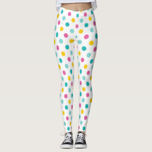 Kleurrijk Stippen Naadloos Patroon Leggings