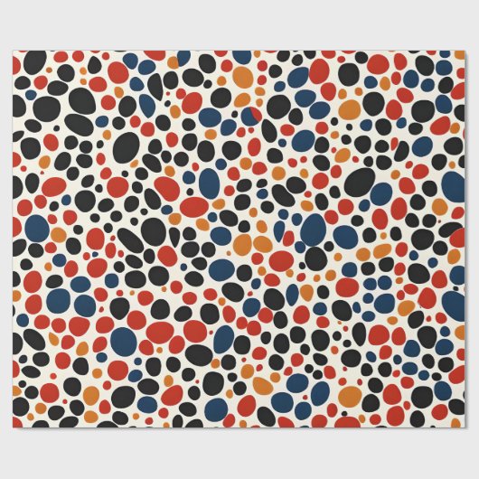 Kleurrijk stippen ontwerp cadeaupapier (Vlak)