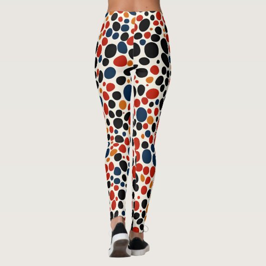 Kleurrijk stippen ontwerp leggings (Achterkant)