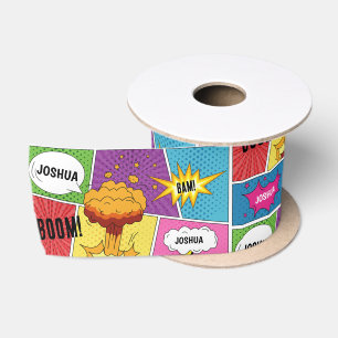 Kleurrijk stripboek Gepersonaliseerde naam Pop Art Lint