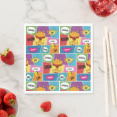 Kleurrijk stripboek Gepersonaliseerde naam Pop Art Servet (Insitu)
