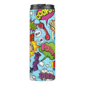 Kleurrijk stripboek met het patroon thermosbeker (Achterkant)