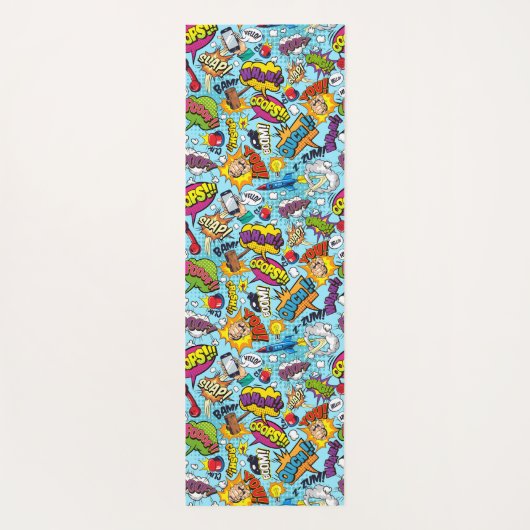 Kleurrijk stripboek met het patroon yogamat (Achterkant)