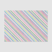 Kleurrijk Stripe Art Pattern over Cristiana White Tissuepapier (Voorkant)