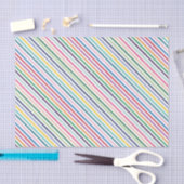 Kleurrijk Stripe Art Pattern over Cristiana White Tissuepapier (Craft)