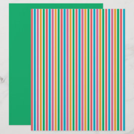 Kleurrijk Stripe Pattern Scrapbook Paper