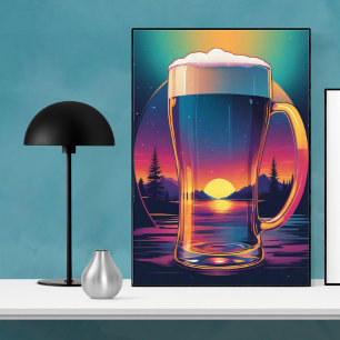 Kleurrijk Sunset Bier Poster