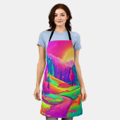 Kleurrijk Sunset Uitzicht Schort (Gedragen)