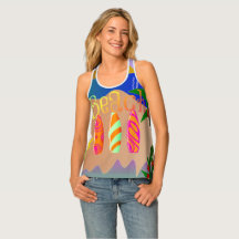 Kleurrijk Surfboard tropisch strand