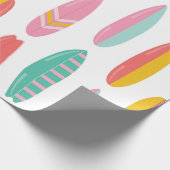 Kleurrijk surfplankpatroon cadeaupapier (Hoek)