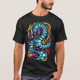 Kleurrijk Surrealistisch Abstract Caterpillar Desi T-shirt