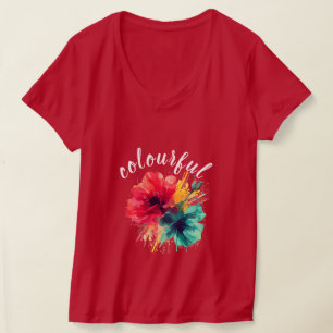 Kleurrijk T-shirt voor dames - Levendig grafisch o