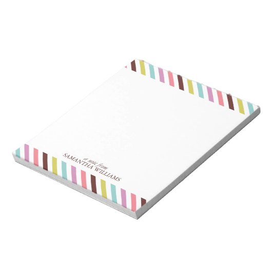 Kleurrijk tapepatroon op maat notitieblok (Gedraaid)