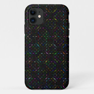 Kleurrijk tech-coderings-elektronicapatroon iPhone 11 hoesje