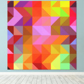 Kleurrijk tegelpatroon canvas afdruk (Insitu (Houten vloer))