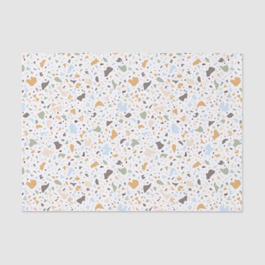 Kleurrijk Terrazzo Patroon Tissuepapier (Voorkant)