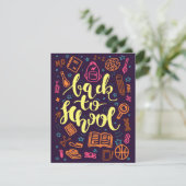 Kleurrijk Terug naar Schoolonderwijs Kaart (Staand voorkant)