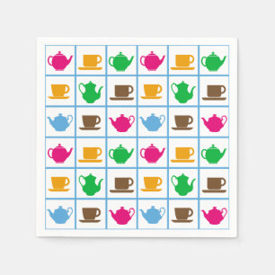 Kleurrijk theeapositiel servet