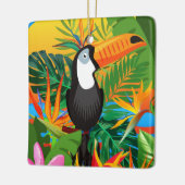 Kleurrijk Toucan tropisch Oerwoud Keramisch Ornament (Links)