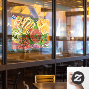 Kleurrijk traditioneel Mexicaans Afbeelding voor v Raamsticker