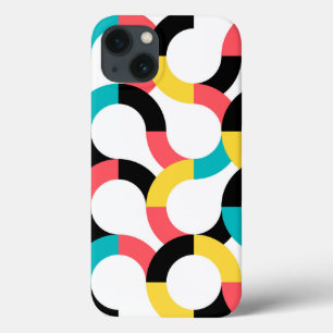 Kleurrijk, trendy, vrolijk, leuk, moderne geometri iPhone 13 hoesje