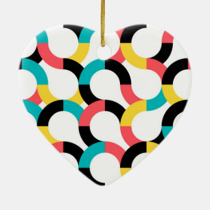 Kleurrijk, trendy, vrolijk, leuk, moderne geometri keramisch ornament