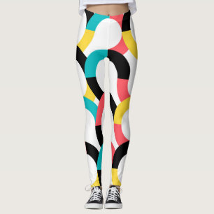 Kleurrijk, trendy, vrolijk, leuk, moderne geometri leggings
