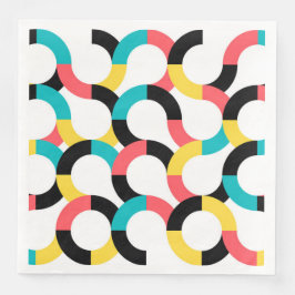 Kleurrijk, trendy, vrolijk, leuk, moderne geometri servet