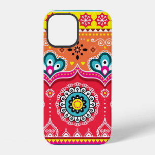 Kleurrijk tribiaal etnisch naadloos patroon iPhone 12 hoesje