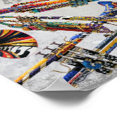 Kleurrijk trompet Poster van Juleez, trompet kunst (Hoek)