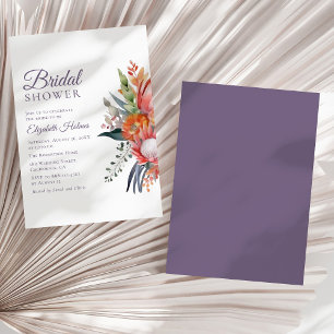 Kleurrijk Tropical Flowers Vrijgezellenfeest Kaart