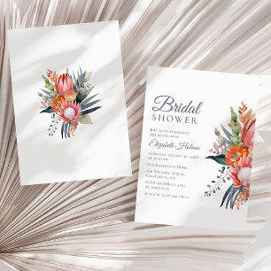 Kleurrijk Tropical Flowers Vrijgezellenfeest Kaart