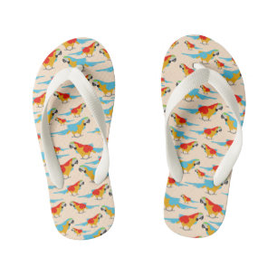 Kleurrijk Tropisch Ara Patroon Kinder Teenslippers