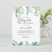 Kleurrijk tropisch bloemig Spaans Vrijgezellenfees Kaart (Staand voorkant)