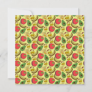 Kleurrijk tropisch fruit naadloos patroon kaart