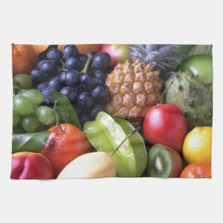 Kleurrijk tropisch fruit theedoek