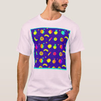 Kleurrijk Tropisch Neon Fruit Patroon