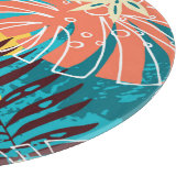 Kleurrijk tropisch oerwoud blad patroon. snijplank (Hoek)