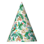 Kleurrijk Tropisch Oerwoud Dieren Patroon Feesthoedjes (Voorkant)