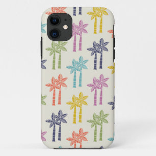 Kleurrijk tropisch palmboompatroon iPhone 11 hoesje