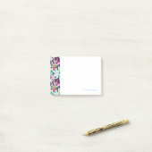 Kleurrijk tropisch patroon post-it® notes (Op bureau)