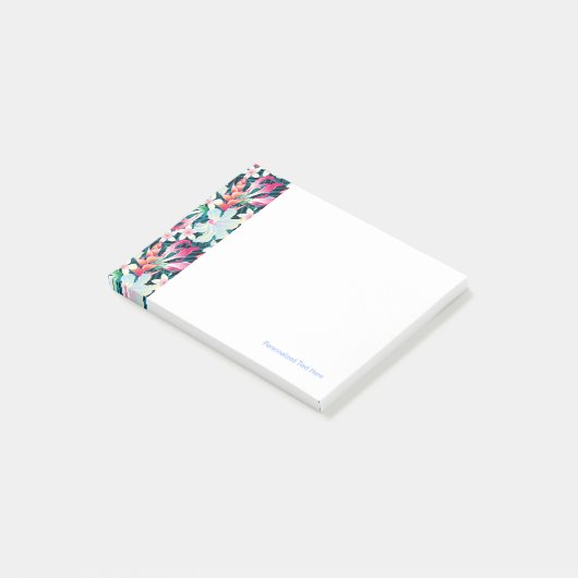 Kleurrijk tropisch patroon post-it® notes (Schuin)