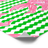 Kleurrijk Tropisch Roze Vispatroon Poster (Hoek)