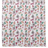 Kleurrijk tropisch strandvakantiepatroon douchegordijn (Voorkant)