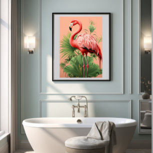 Kleurrijk Tropisch🌴🦩Flamingoparadijs Poster