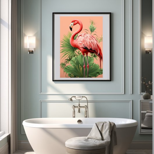Kleurrijk Tropisch🌴🦩Flamingoparadijs Poster